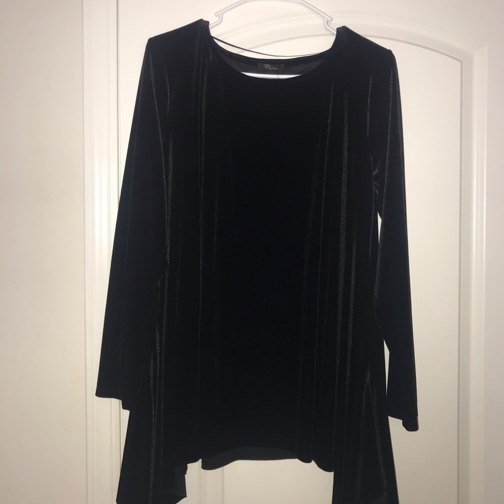 Velvet Long Blouse for Women